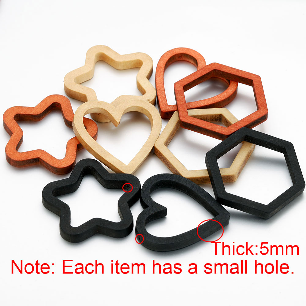 Jewelry Making Resin - 10pcs Wood Heart Square Silicone Mold