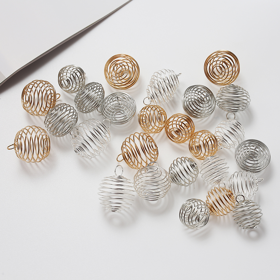 Jewelry Making Using Beads - 20pcs/Lots Metal Filigree Hollow Lantern Spring