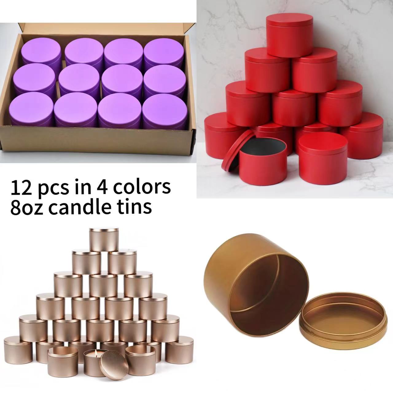 Jewelry Making Wax - 12pcs 4oz Metal Candle Tins with