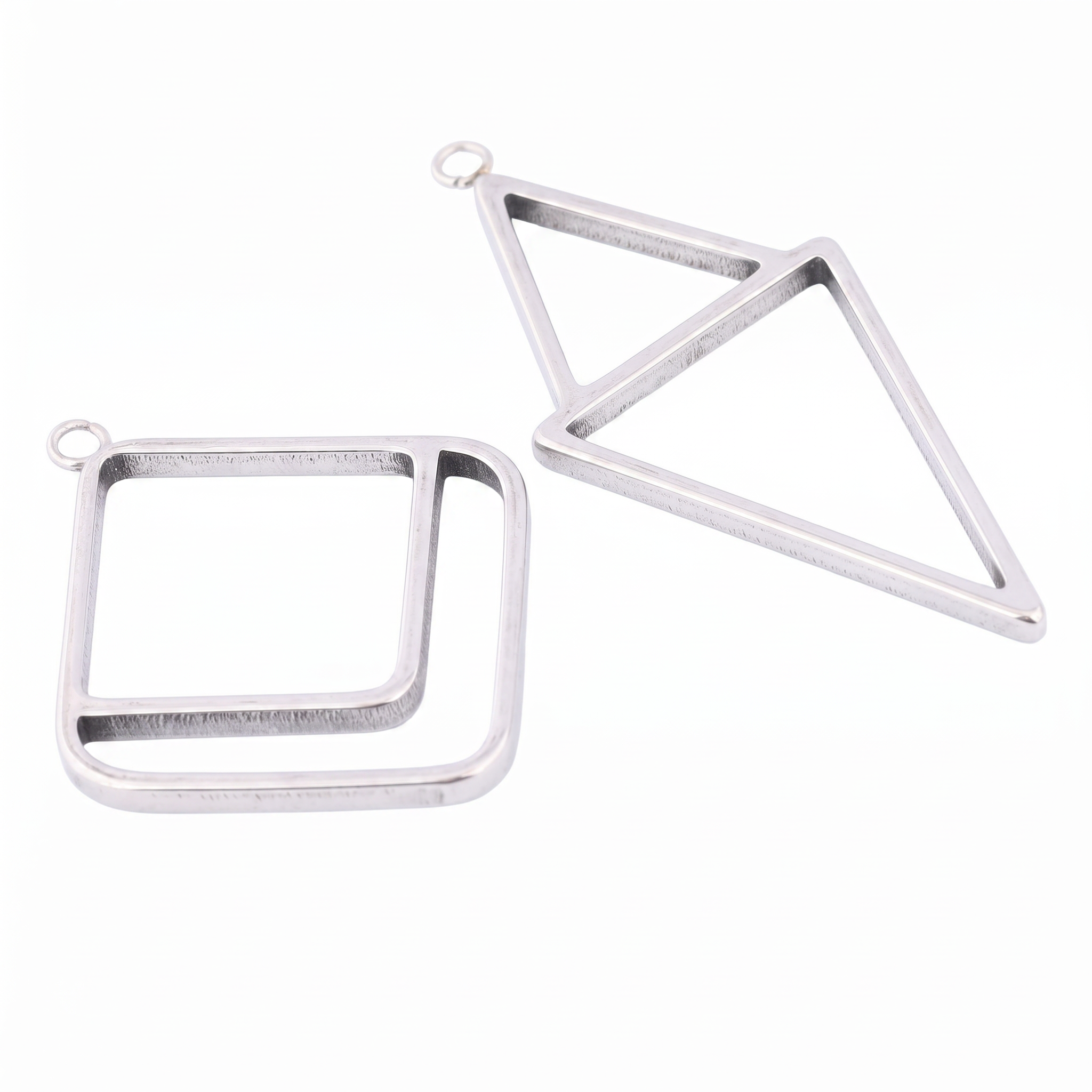 Jewelry Making Resin - 10pcs Square Triangle 3mm Thick Open