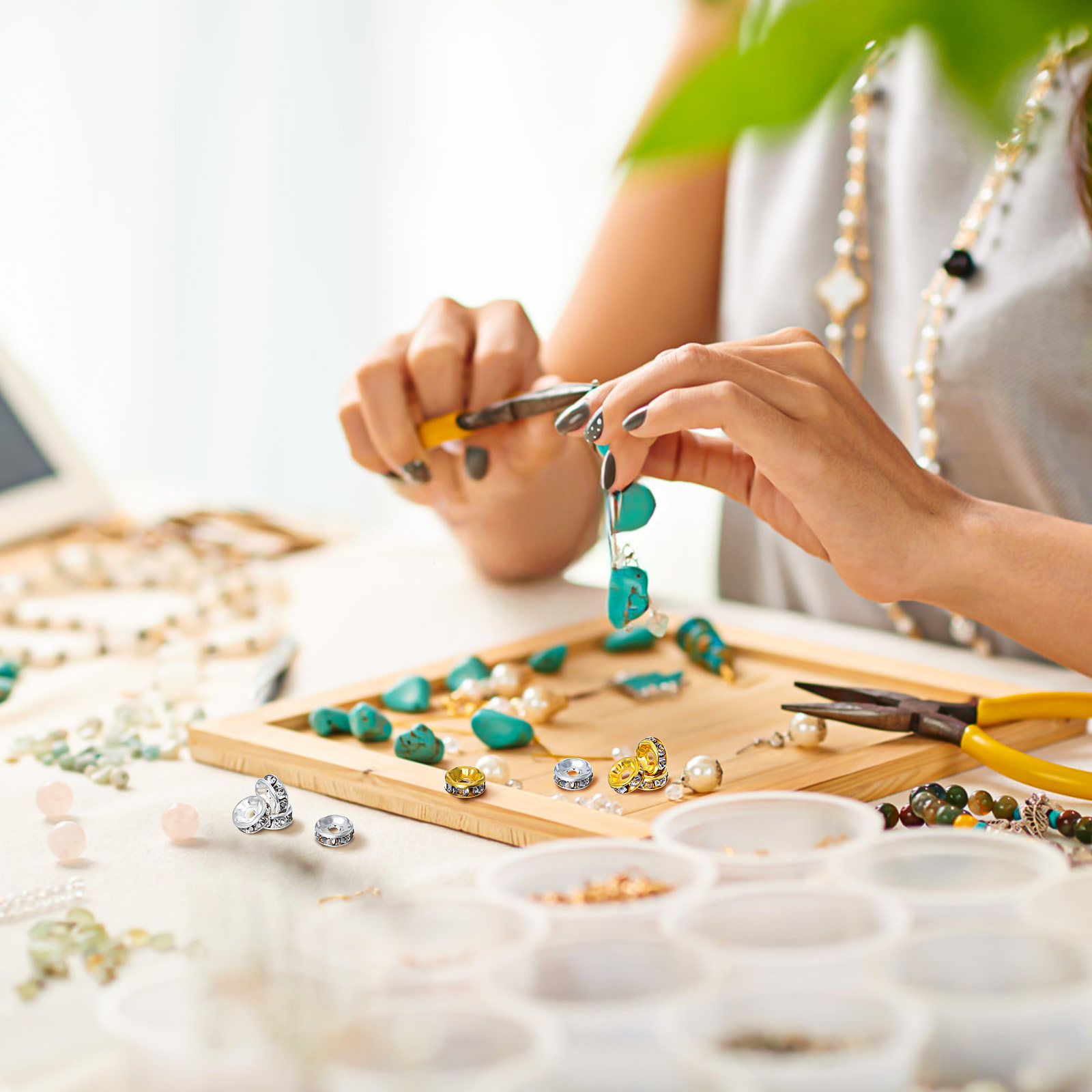 Jewelry Making Using Beads - 600Pcs Bead Spacers for Jewelry Making