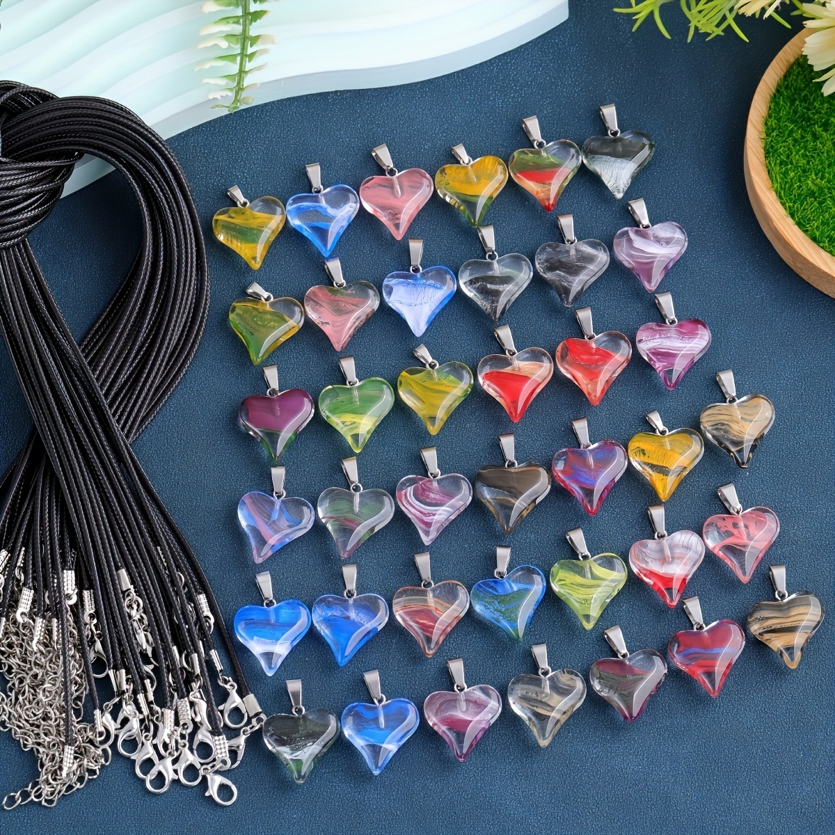 Jewelry Making The Well - 10pcs-shaped glass crystal pendants, suitable for