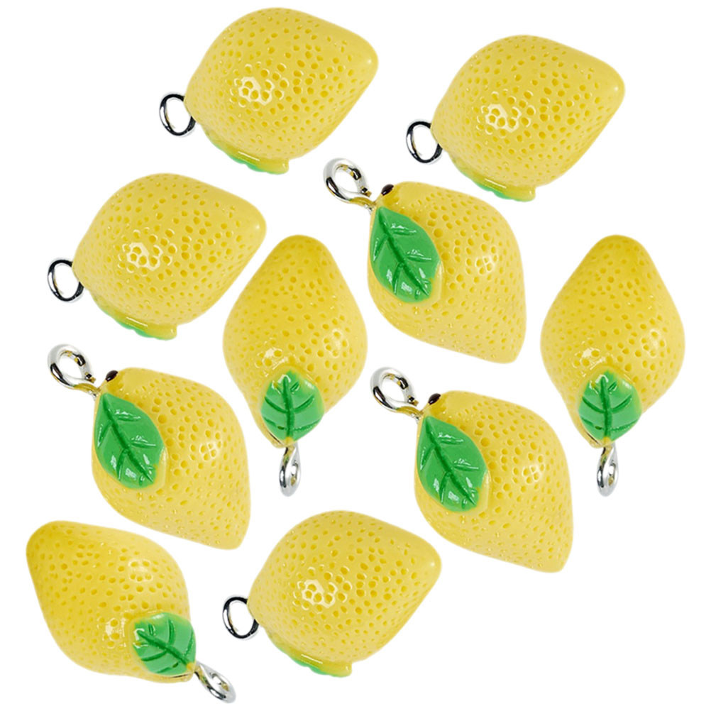 Jewelry Making Resin - 10Pcs Mini Lemon Charms Resin Fruit
