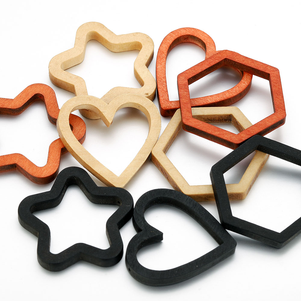 10pcs Wood Heart Square Silico - Jewelry Making Resin บทวิจารณ์และราคา