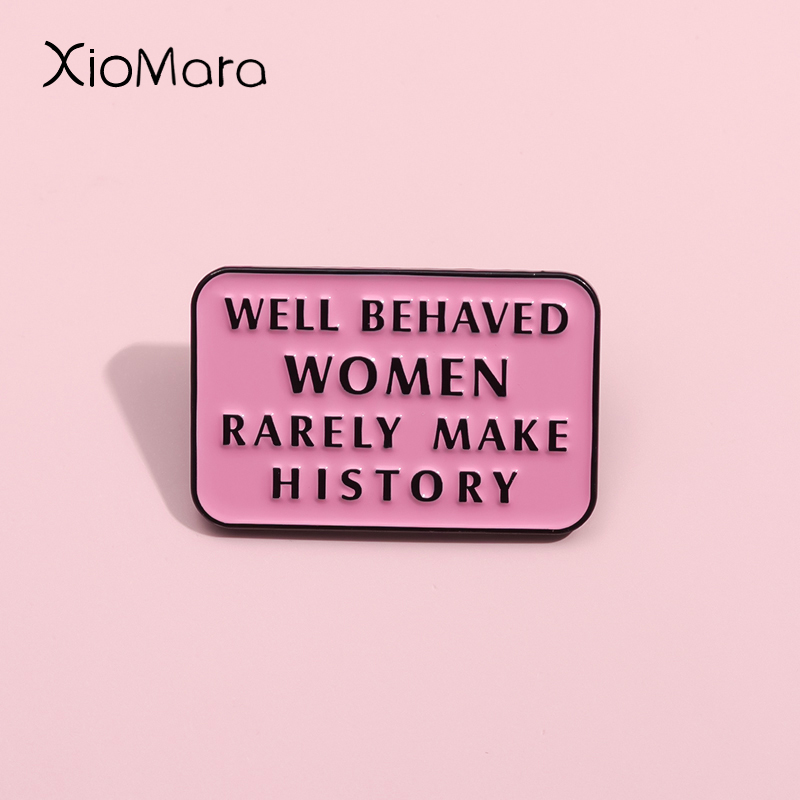 Feminist Pin Well Behaved Wome - Jewelry Making The Well บทวิจารณ์และราคา