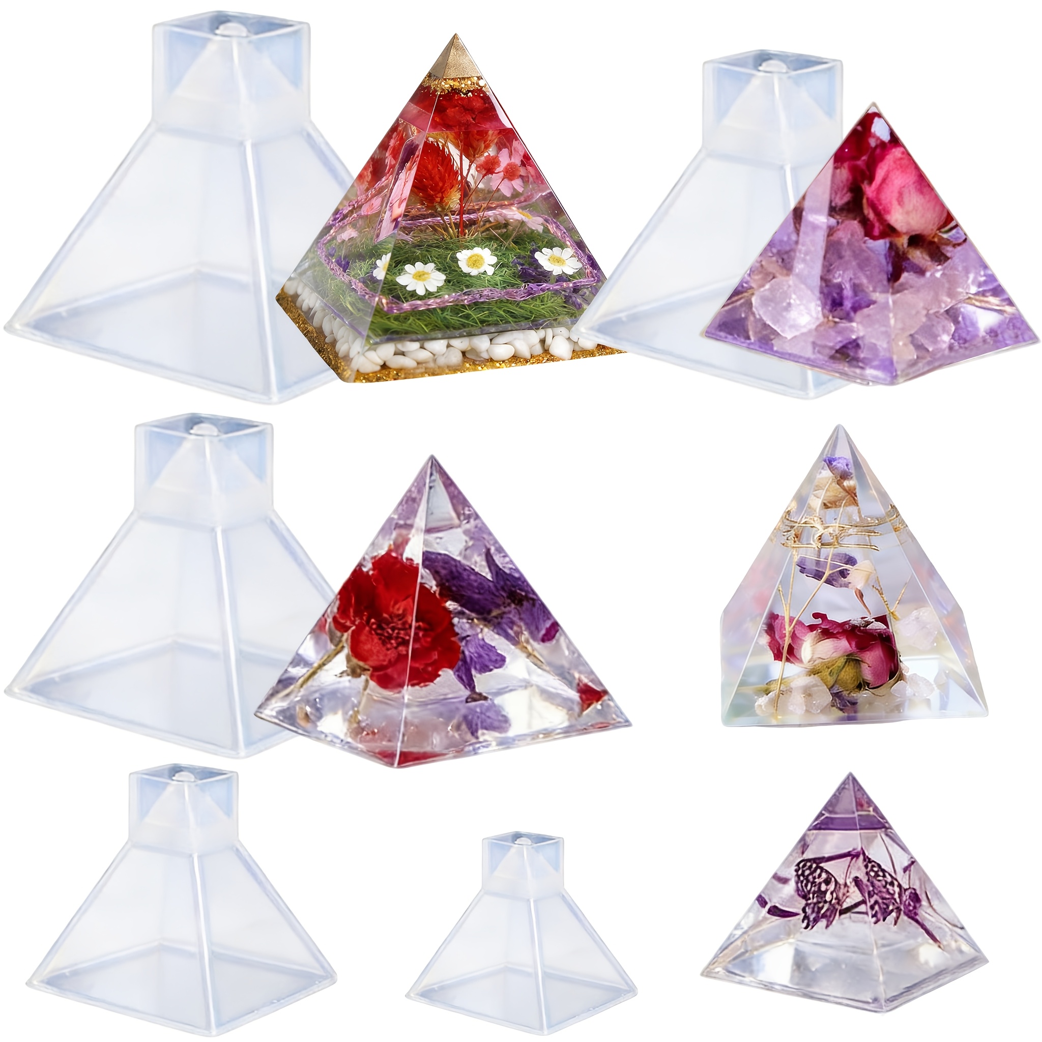 5pc- Pyramid resin molds of va - Resin Mold Jewelry บทวิจารณ์และราคา