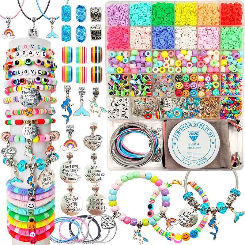 3400pcs Beads Charms Jewelry M - Jewelry Making For Kids บทวิจารณ์และราคา