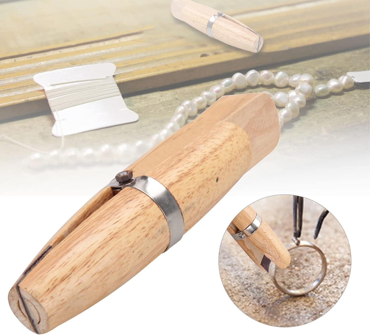 Wooden Ring Clamp Wedge Jewele - Jewelry Making Pliers บทวิจารณ์และราคา