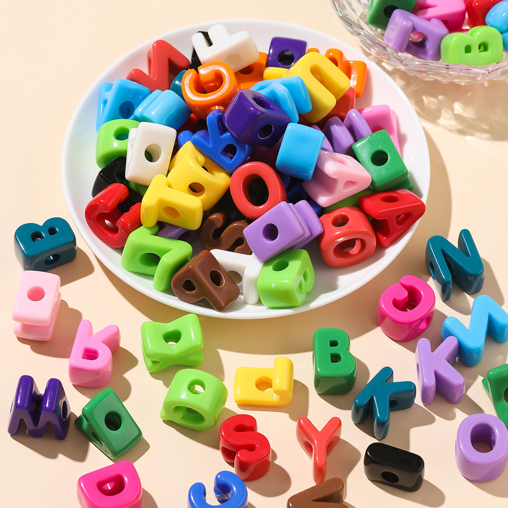 10pcs/lot Multi Color Big Hole - Jewelry Making For Kids บทวิจารณ์และราคา