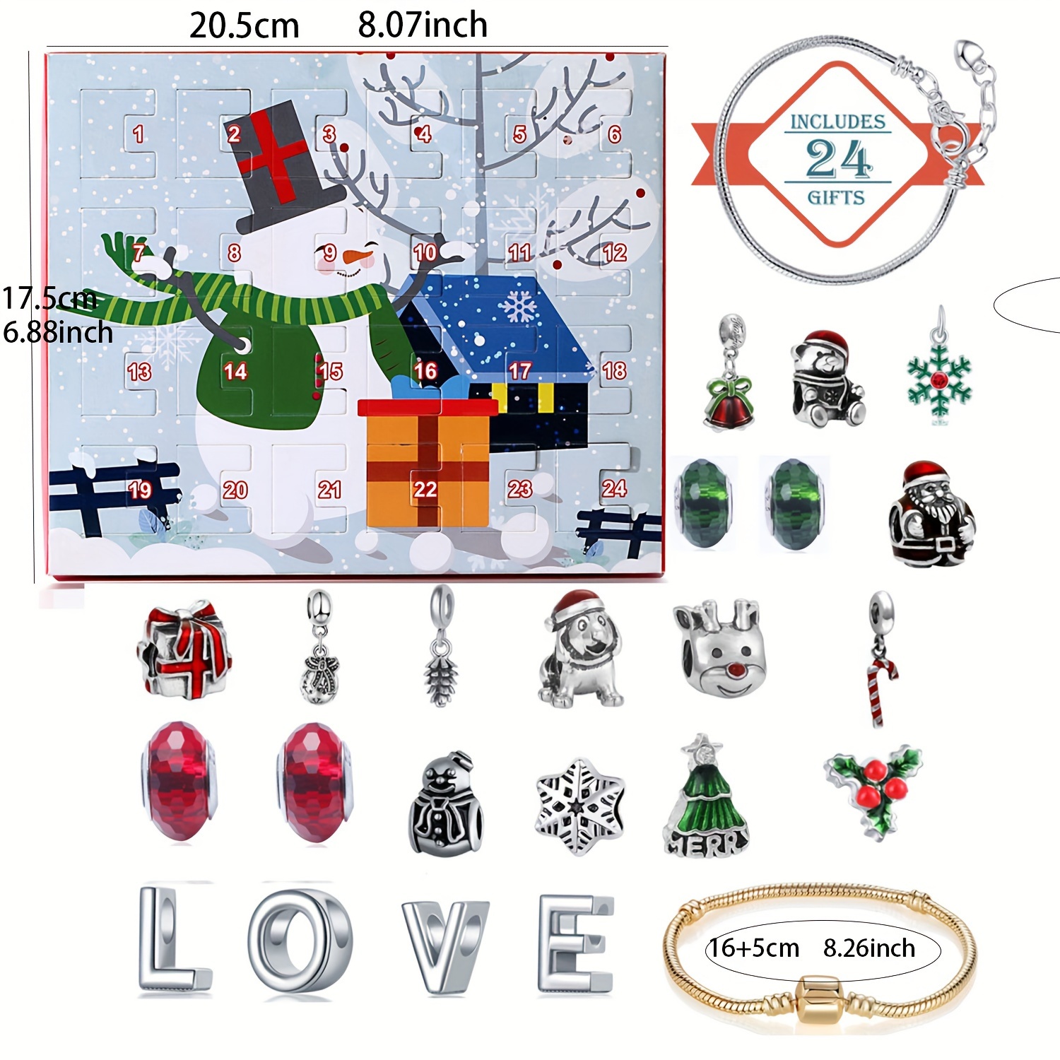 Snowman Christmas Advent Calen - Jewelry Making Resin บทวิจารณ์และราคา