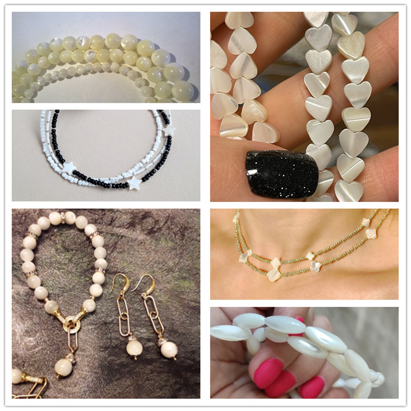 Natural Freshwater Mother of P - Jewelry Making Using Beads บทวิจารณ์และราคา