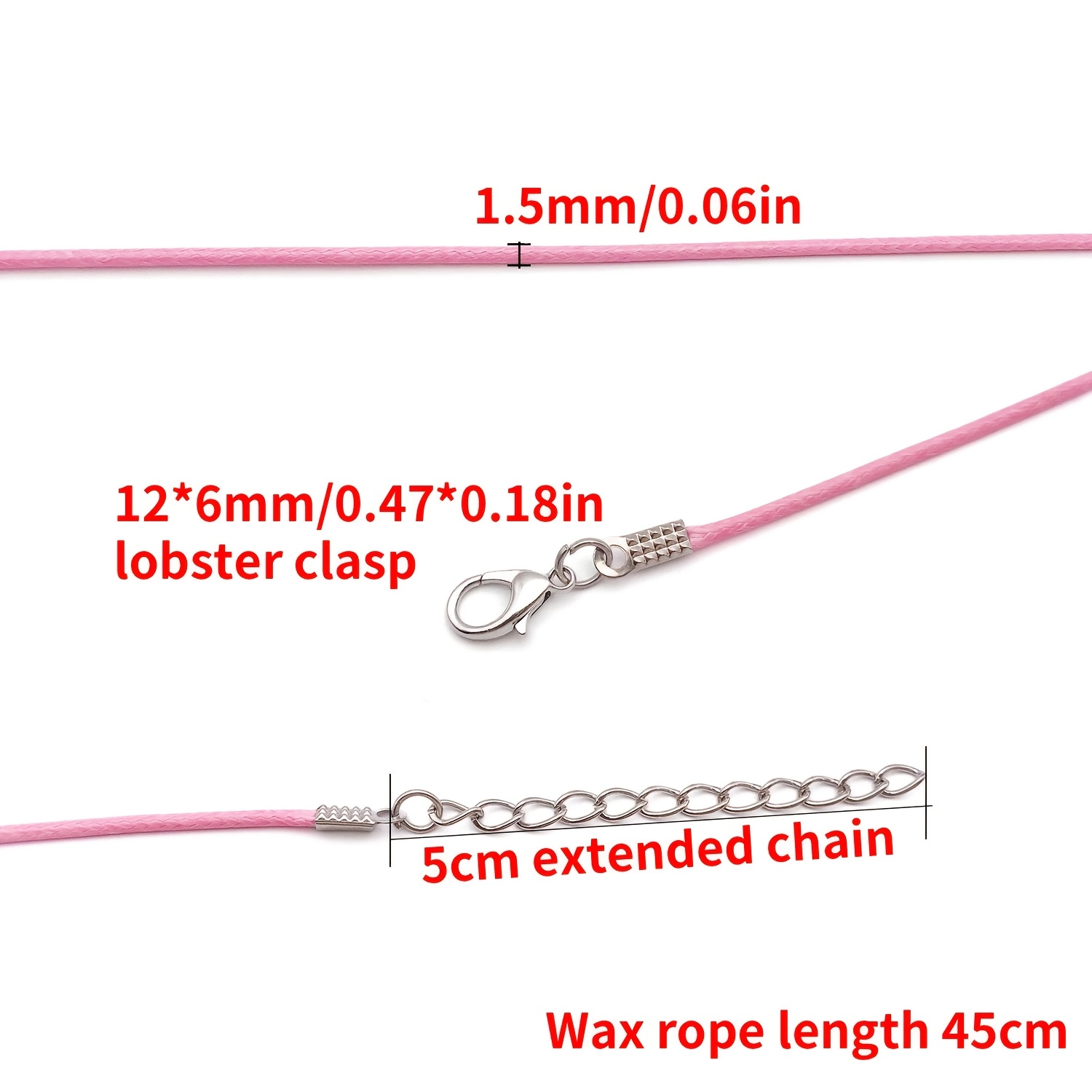 10pcs 45+5mm 1.5mm New Leather - Jewelry Making Wax บทวิจารณ์และราคา