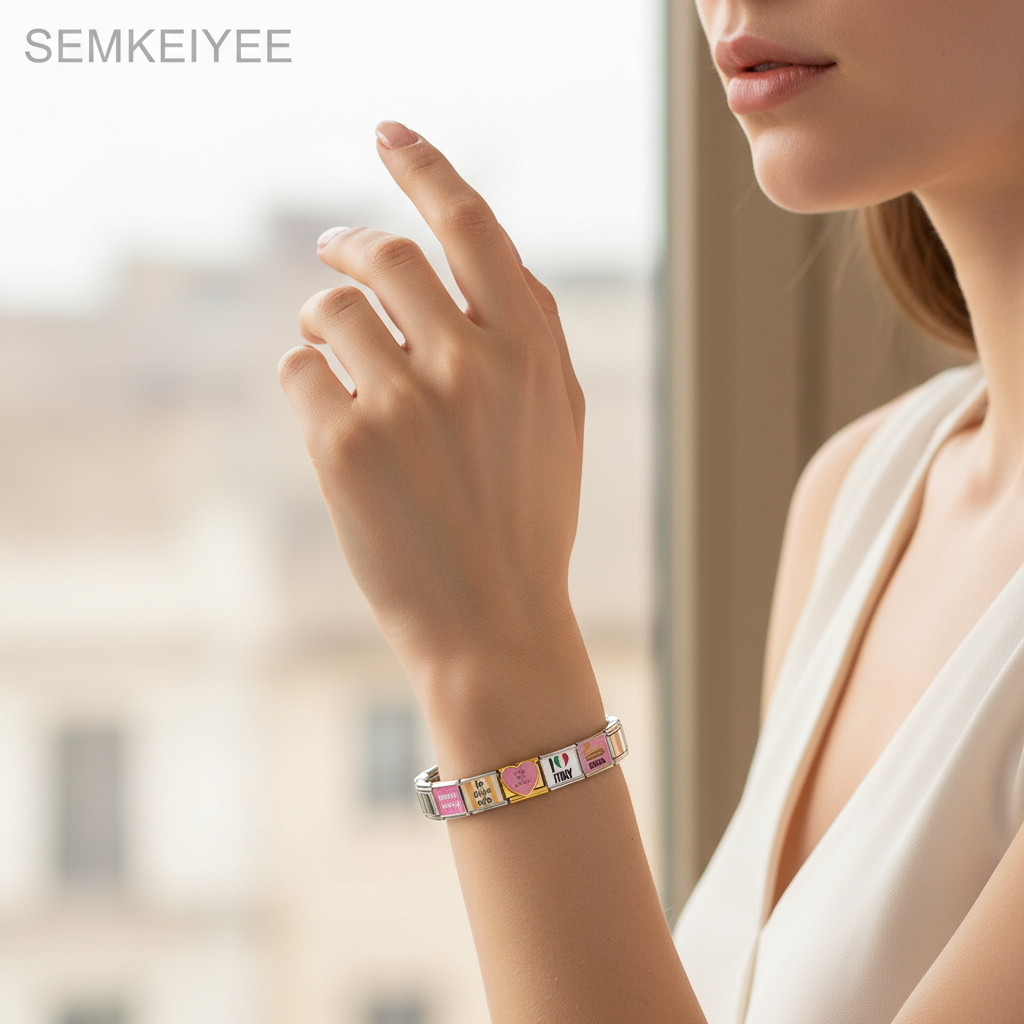 Stainless Steel Bracelet I Lov - Jewelry Making Rome บทวิจารณ์และราคา