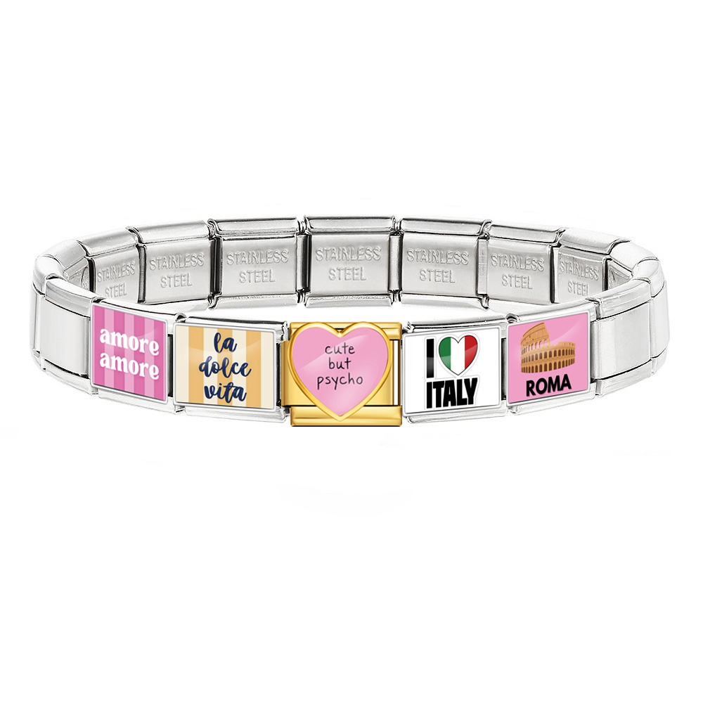 Stainless Steel Bracelet I Lov - Jewelry Making Rome บทวิจารณ์และราคา