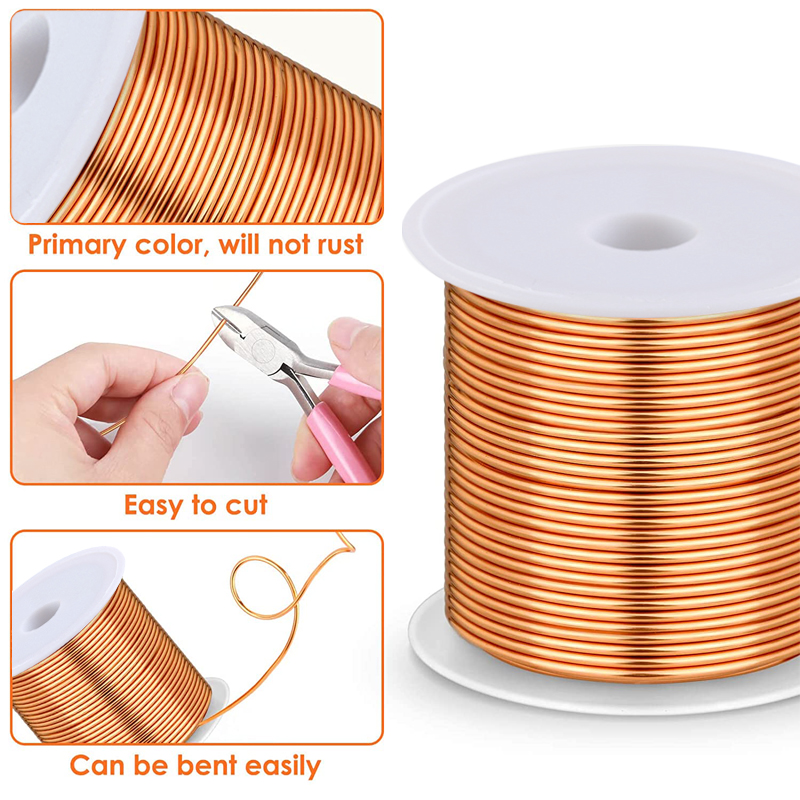 1-3Roll  Soft Copper Wire for  - Jewelry Making Yarn บทวิจารณ์และราคา