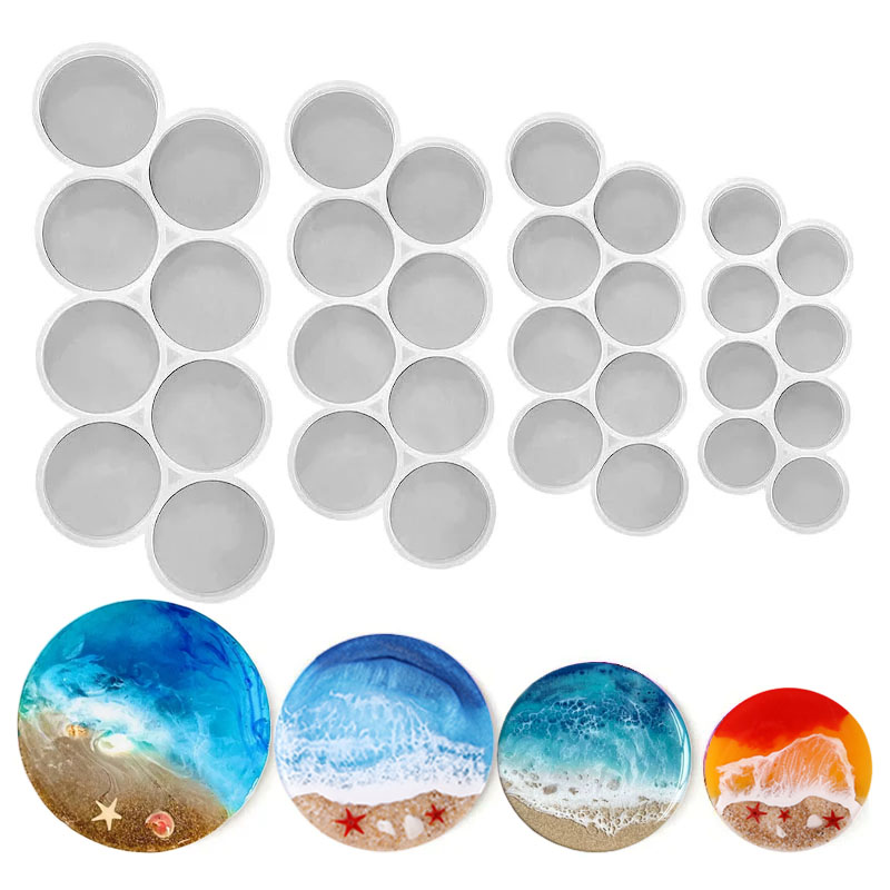 1.25-2 inch Circle Grip Round  - Resin Mold Jewelry บทวิจารณ์และราคา