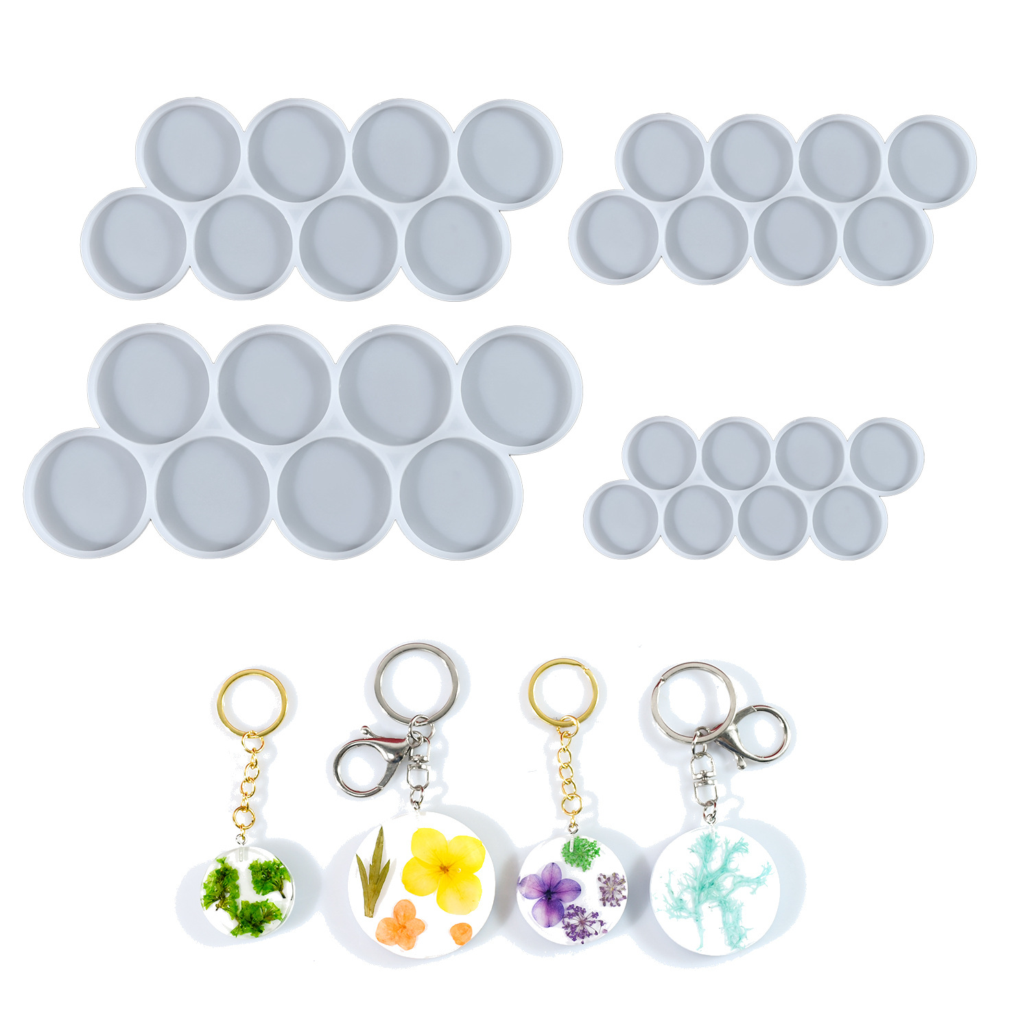 1.25-2 inch Circle Grip Round  - Resin Mold Jewelry บทวิจารณ์และราคา