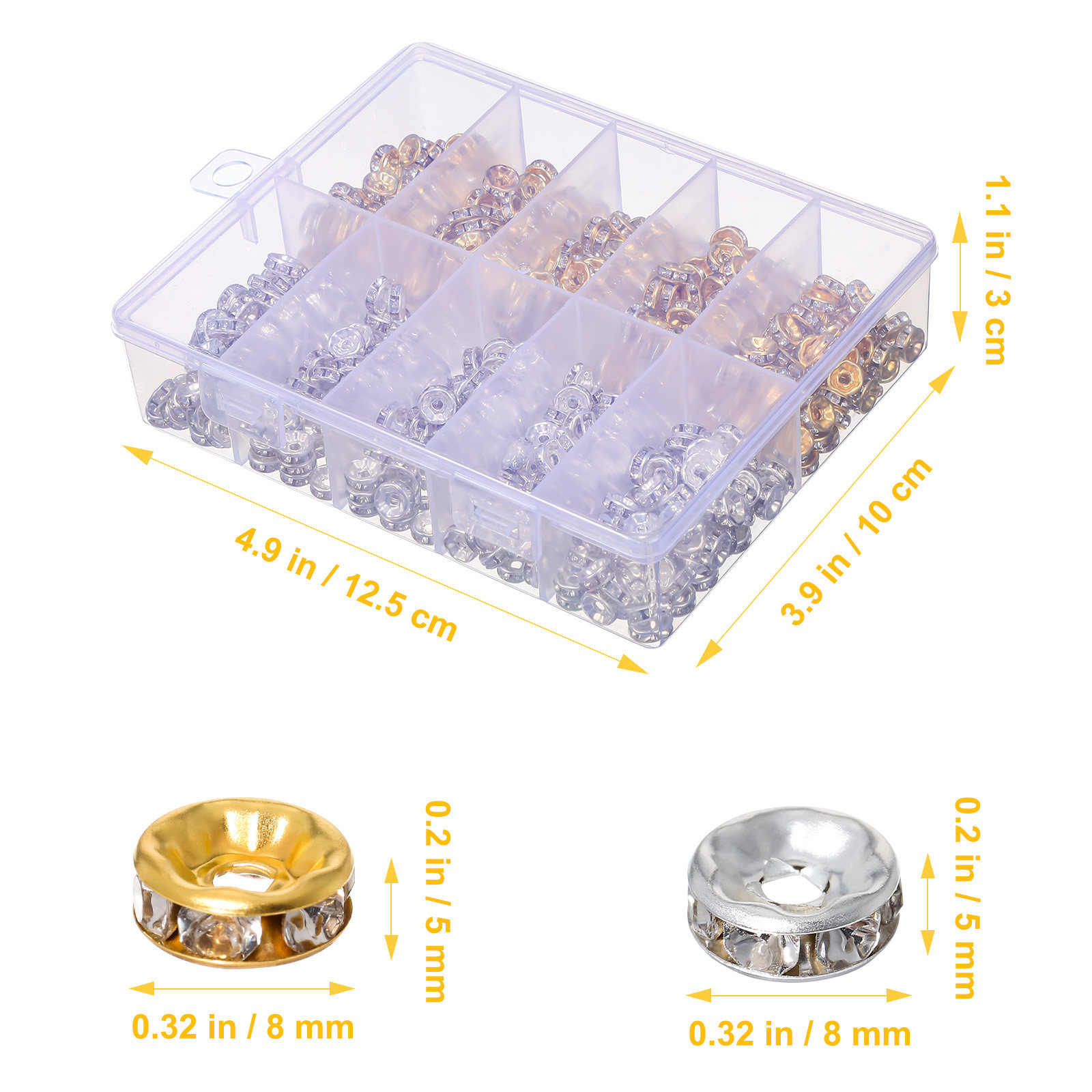600Pcs Bead Spacers for Jewelr - Jewelry Making Using Beads บทวิจารณ์และราคา