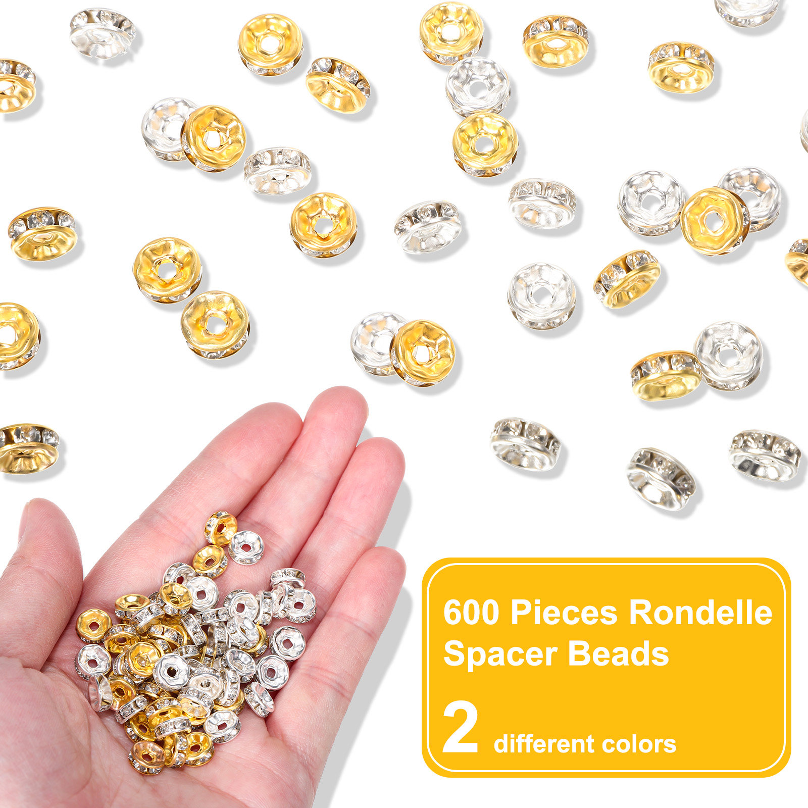 600Pcs Bead Spacers for Jewelr - Jewelry Making Using Beads บทวิจารณ์และราคา
