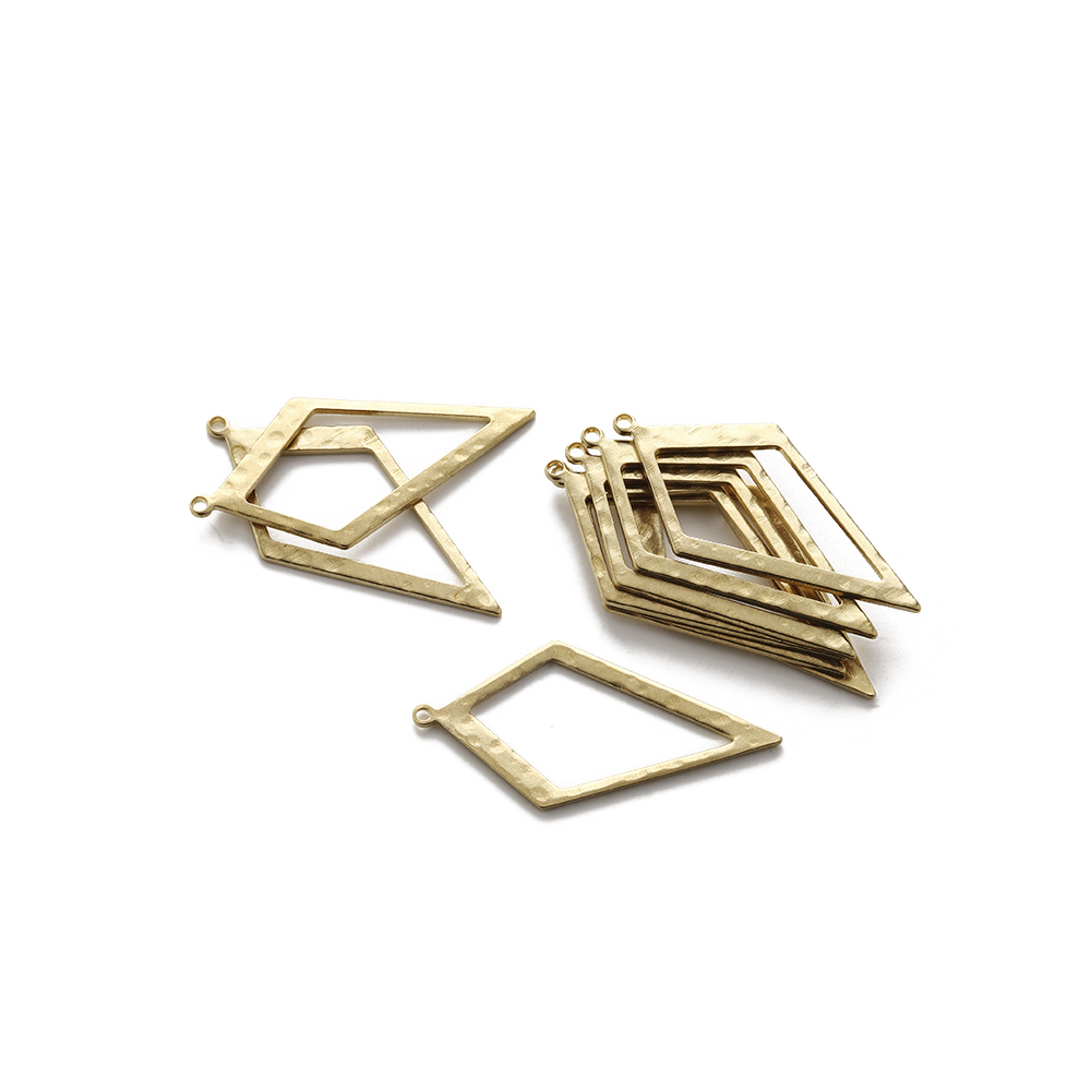 Raw Brass Hammered Rhombus Cha - Jewelry Making Hammer บทวิจารณ์และราคา
