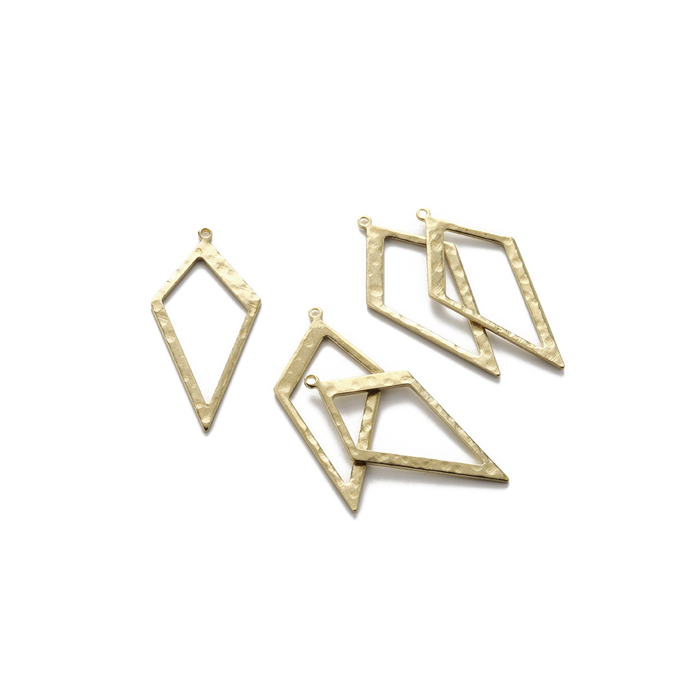 Raw Brass Hammered Rhombus Cha - Jewelry Making Hammer บทวิจารณ์และราคา
