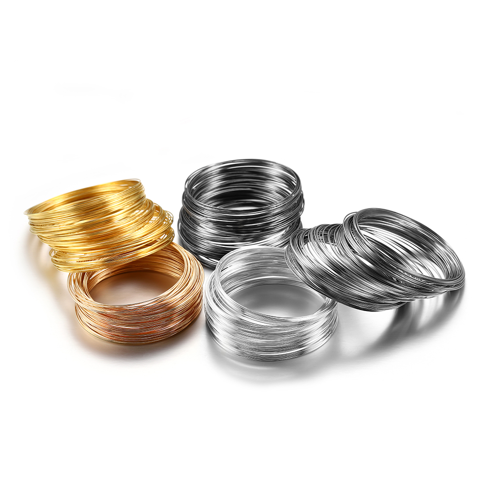 100 Loops/lot 0.6mm Silver Gol - Jewelry Making Yarn บทวิจารณ์และราคา