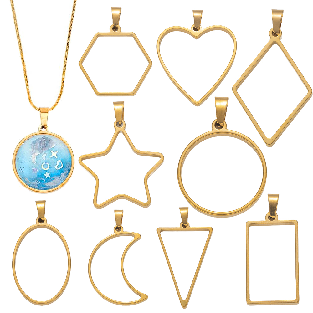 5pcs Stainless Steel Open Back - Resin Mold Jewelry บทวิจารณ์และราคา