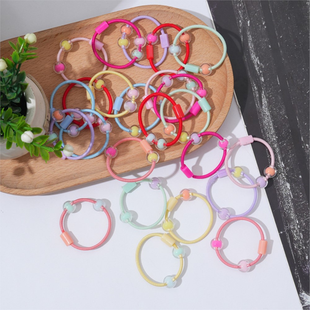 50pcs Cute Elastic Hair Ties P - Jewelry Making For Kids บทวิจารณ์และราคา
