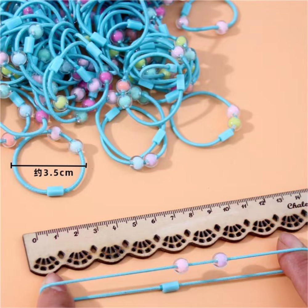 50pcs Cute Elastic Hair Ties P - Jewelry Making For Kids บทวิจารณ์และราคา