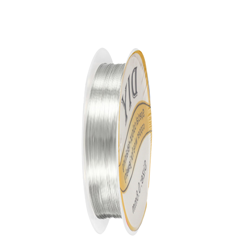 1Roll Silver Copper Wire 0.3/0 - Jewelry Making Yarn บทวิจารณ์และราคา