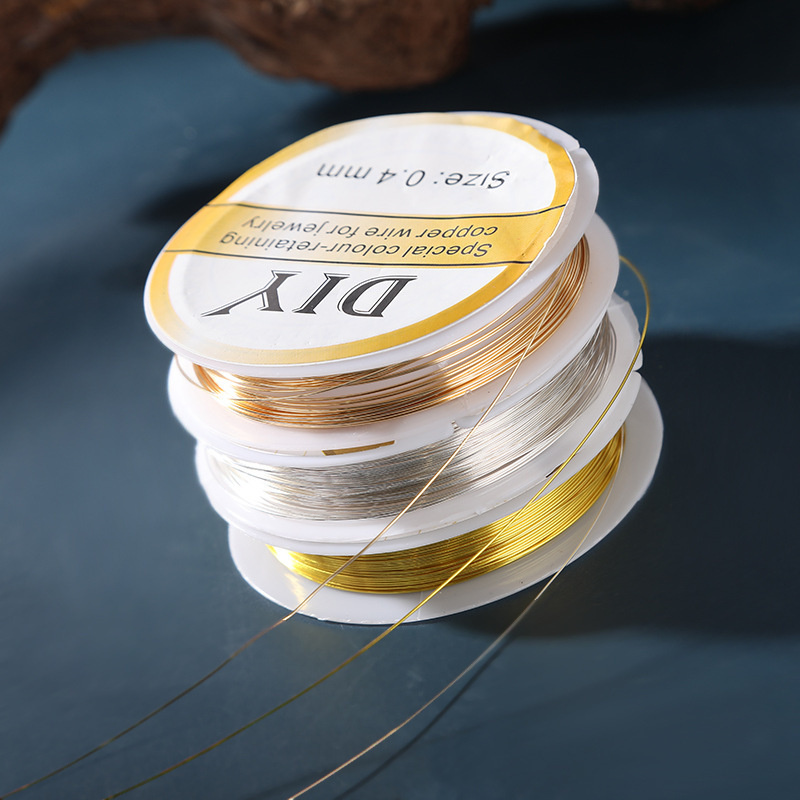 1Roll Silver Copper Wire 0.3/0 - Jewelry Making Yarn บทวิจารณ์และราคา