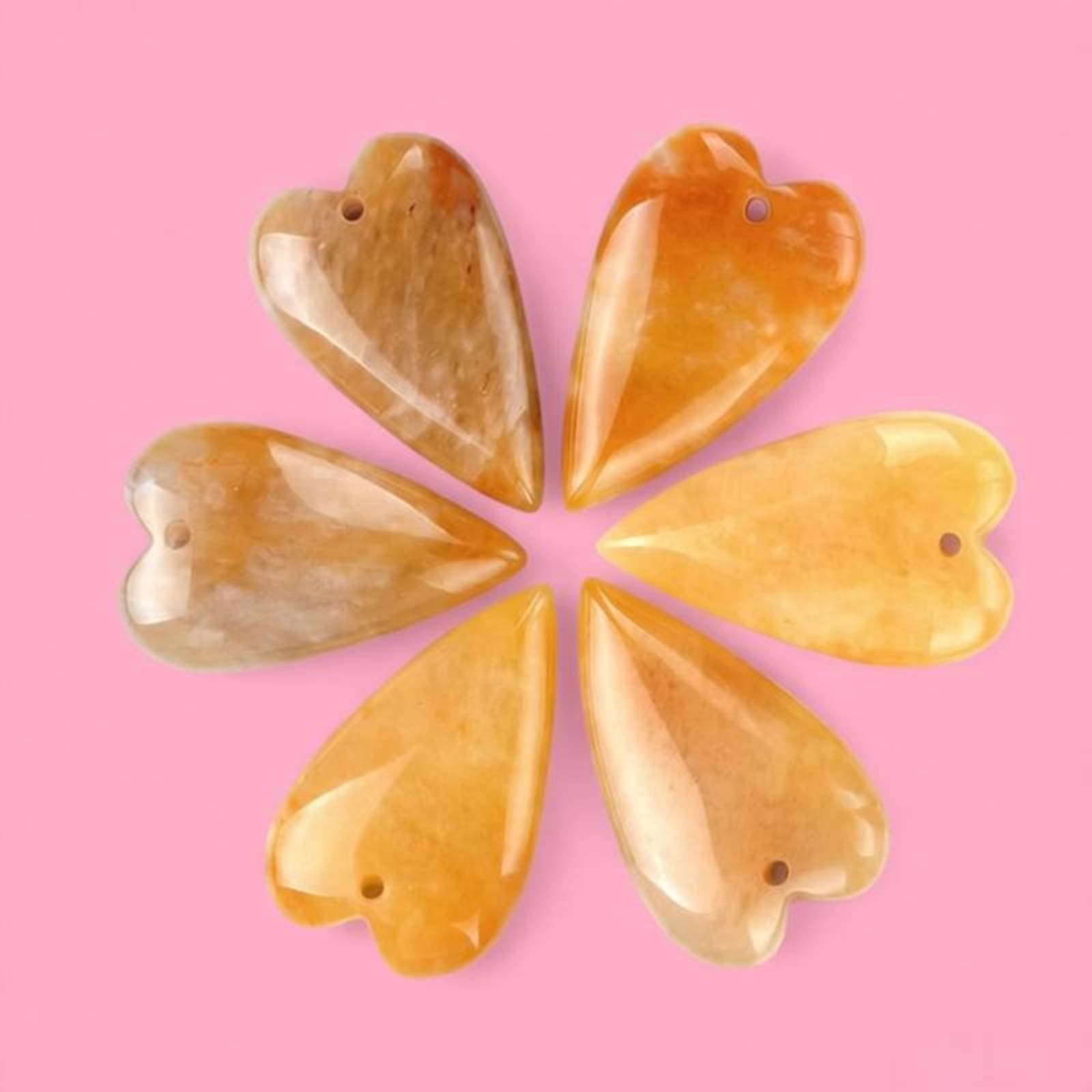 Heart Shaped Stone Drop Bulk P - Jewelry Making Using Beads บทวิจารณ์และราคา