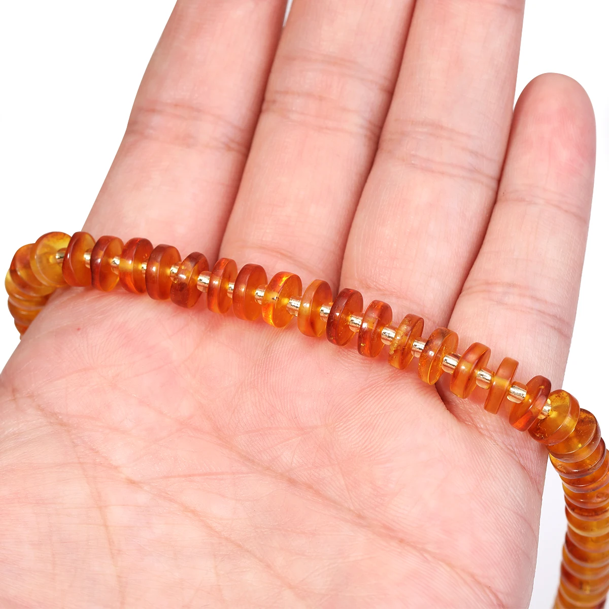 Round Piece Genuine Amber Beea - Jewelry Making Using Beads บทวิจารณ์และราคา