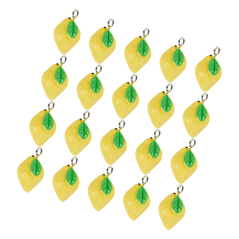 20Pcs Resin Lemon Charms Fruit - Jewelry Making Resin บทวิจารณ์และราคา