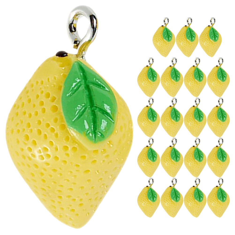 20Pcs Resin Lemon Charms Fruit - Jewelry Making Resin บทวิจารณ์และราคา