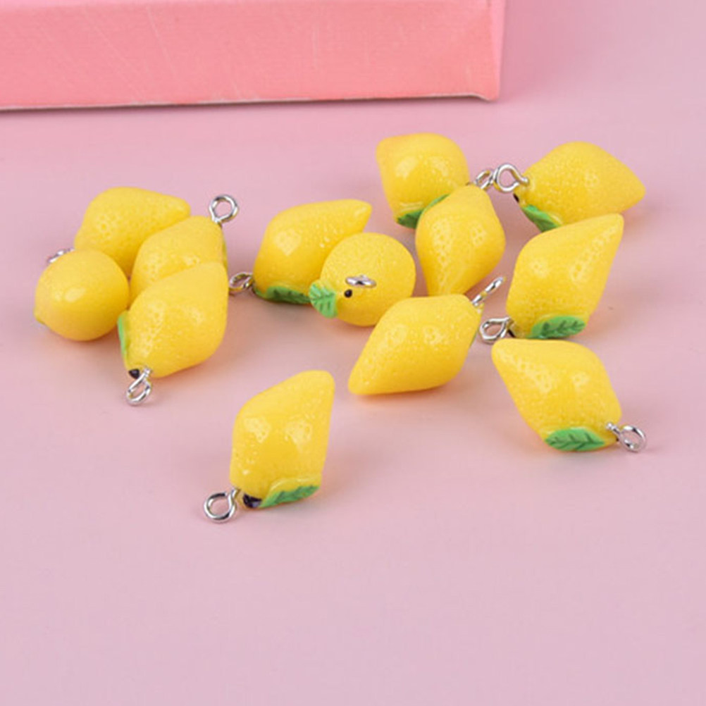20Pcs Resin Lemon Charms Fruit - Jewelry Making Resin บทวิจารณ์และราคา