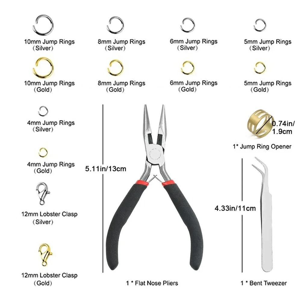 1200pcs 4-10mm Gold Silver Ope - Jewelry Making Pliers บทวิจารณ์และราคา