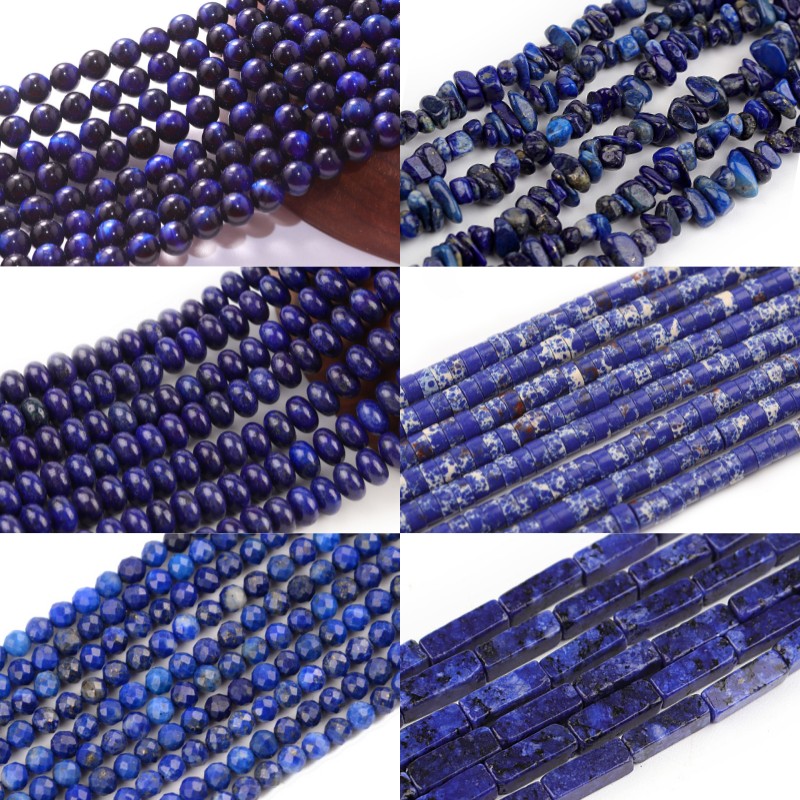 DC Lapis Lazuli Beads Natural  - Jewelry Making Dc บทวิจารณ์และราคา