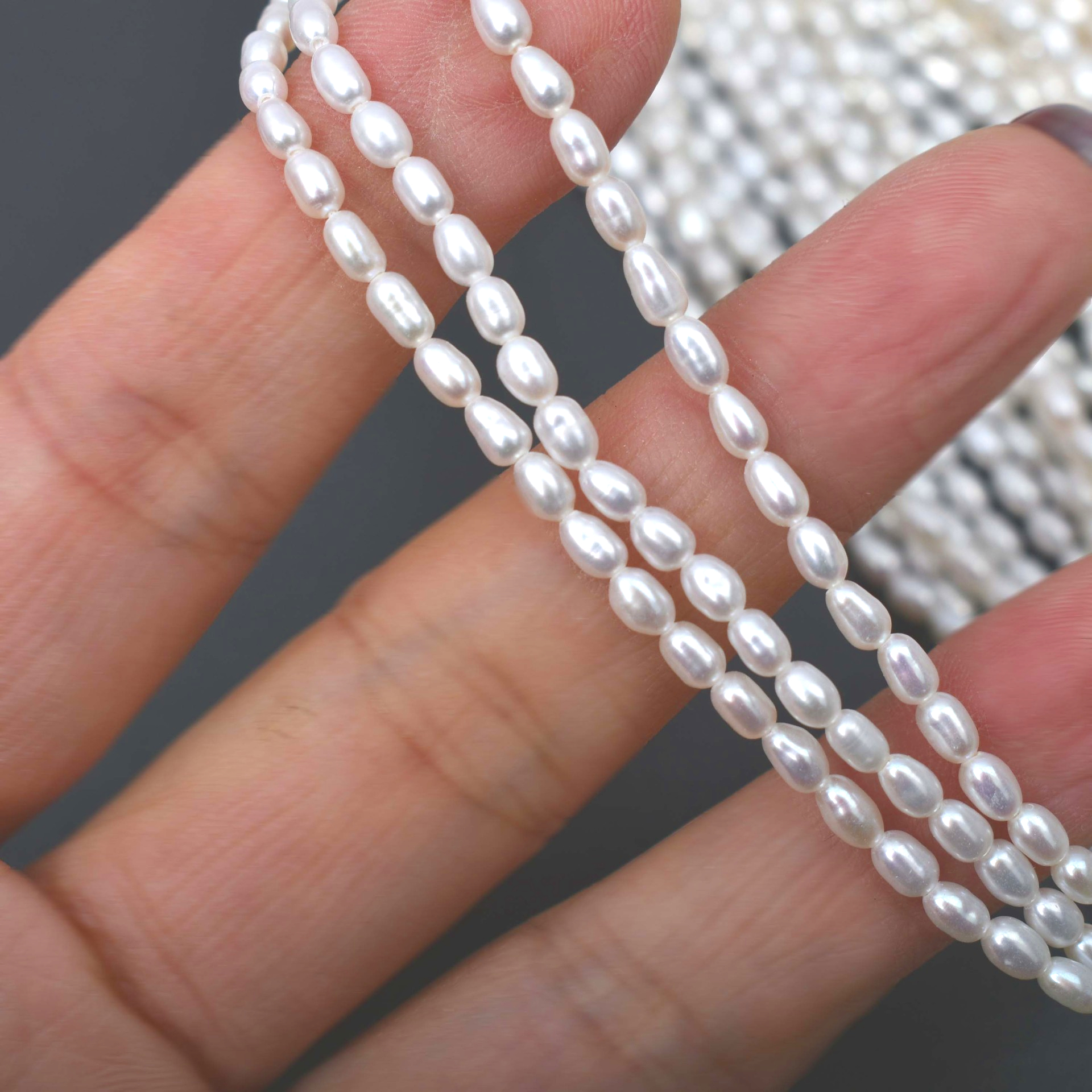 4A Radiant White Freshwater Ri - Jewelry Making The Well บทวิจารณ์และราคา