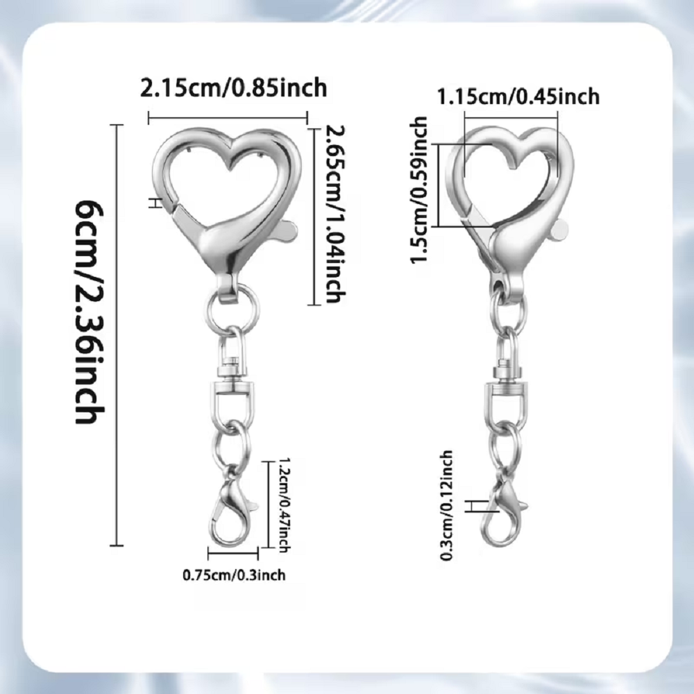 5/15/30Pcs Heart Shaped Swivel - Jewelry Making Name บทวิจารณ์และราคา