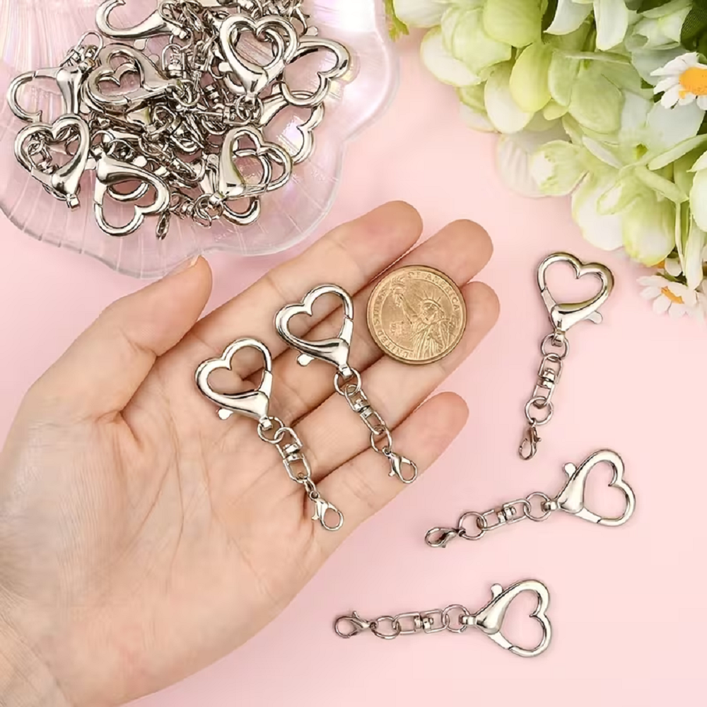 5/15/30Pcs Heart Shaped Swivel - Jewelry Making Name บทวิจารณ์และราคา
