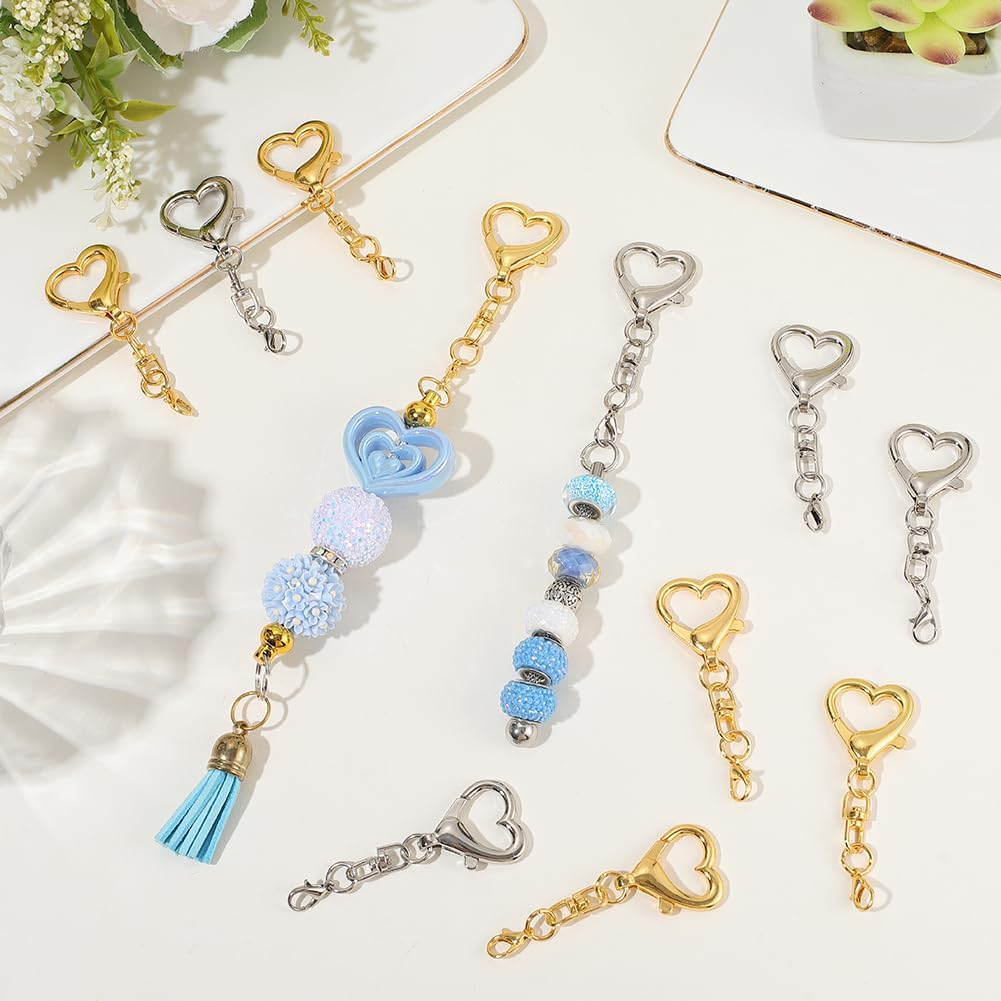 5/15/30Pcs Heart Shaped Swivel - Jewelry Making Name บทวิจารณ์และราคา