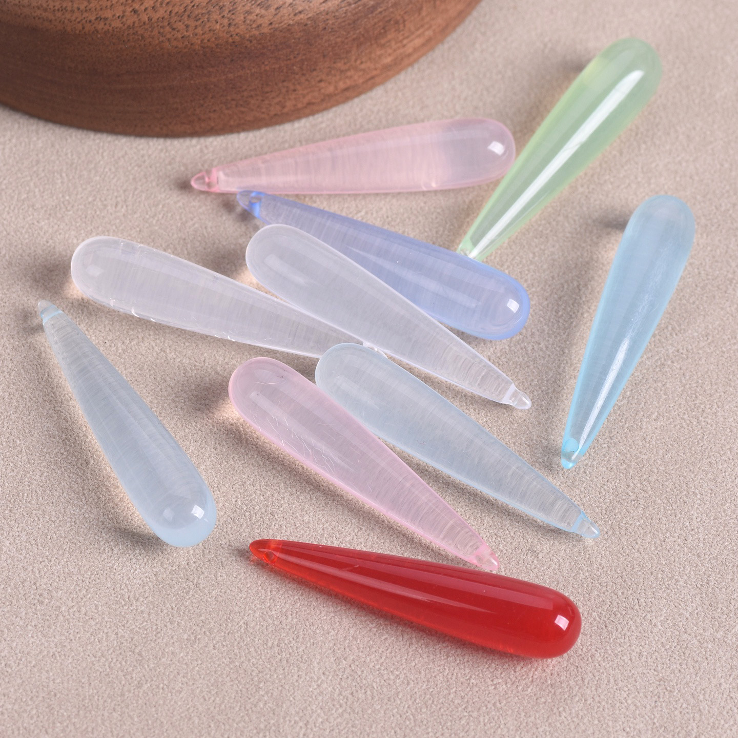 10pcs Long Teardrop Shape 35x7 - Jewelry Making Drill บทวิจารณ์และราคา