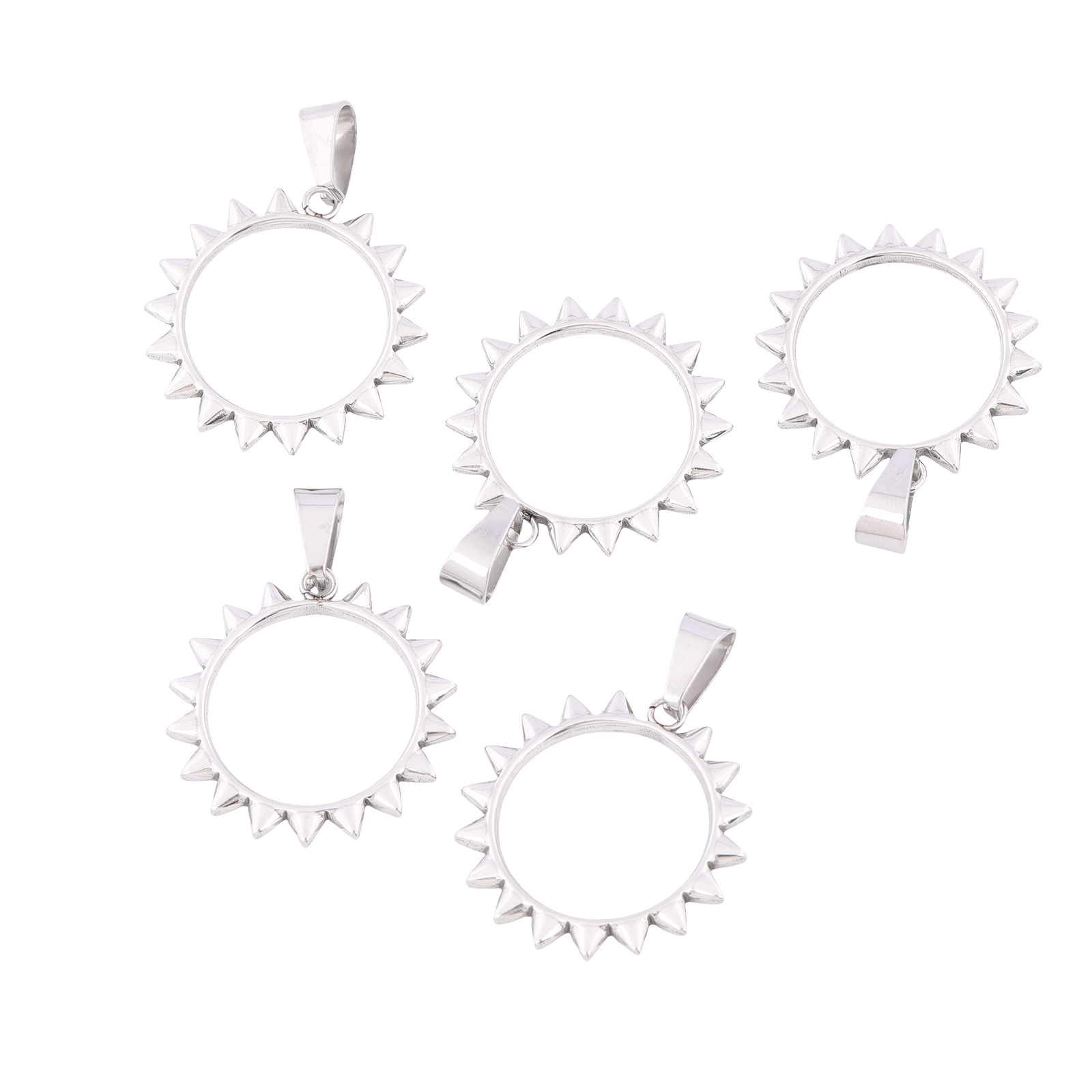 10pcs Stainless Steel Spiked R - Jewelry Making Resin บทวิจารณ์และราคา