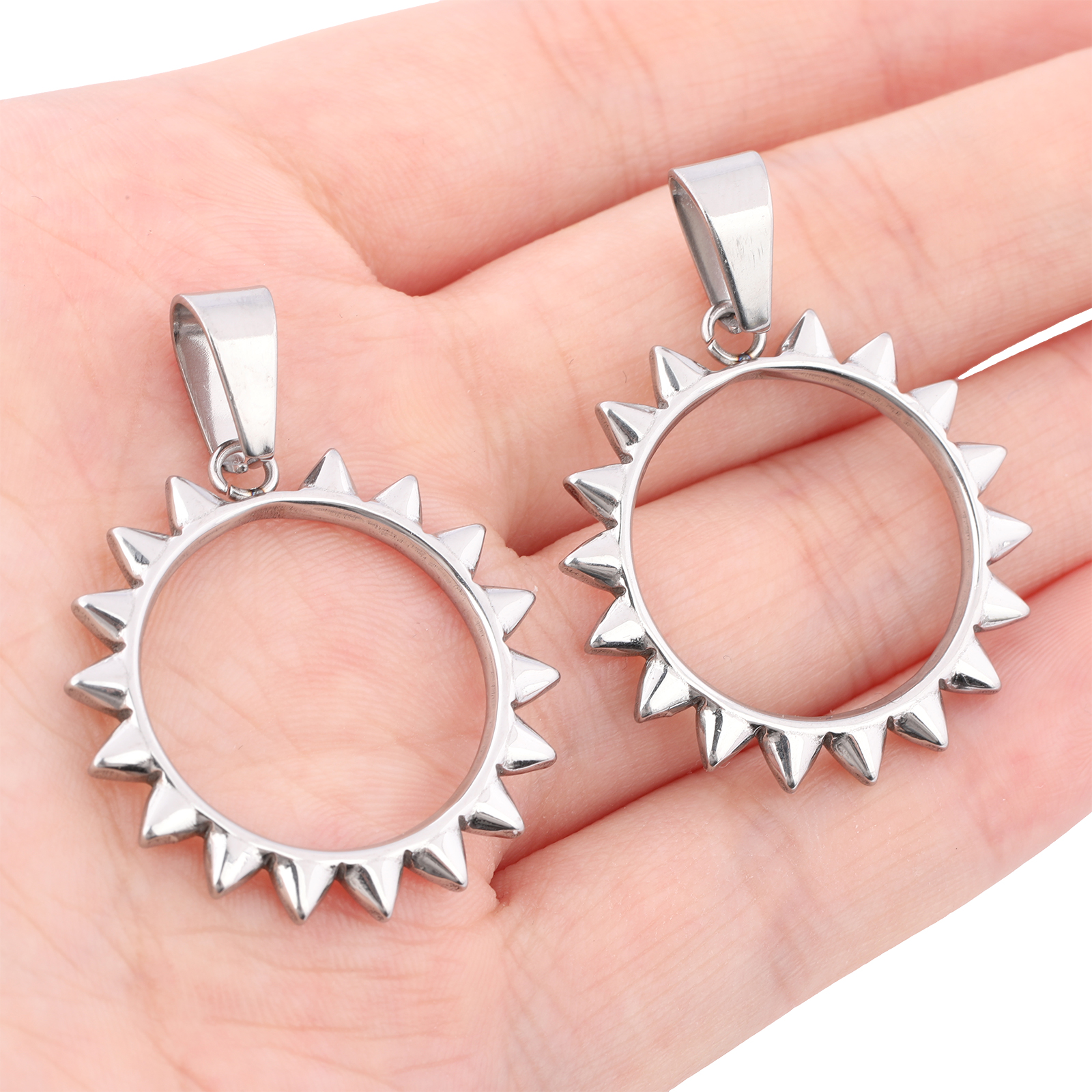 10pcs Stainless Steel Spiked R - Jewelry Making Resin บทวิจารณ์และราคา