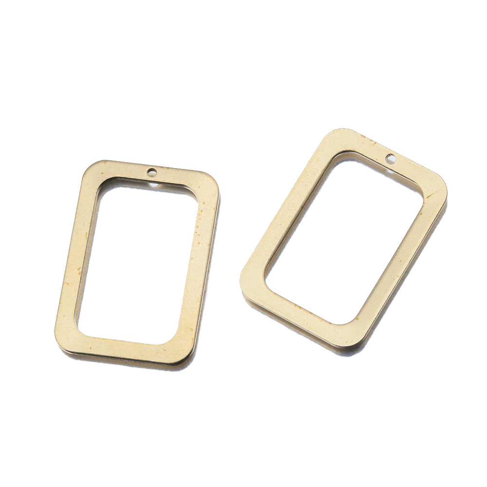 10Pcs Raw Brass Rectangle Holl - Resin Mold Jewelry บทวิจารณ์และราคา