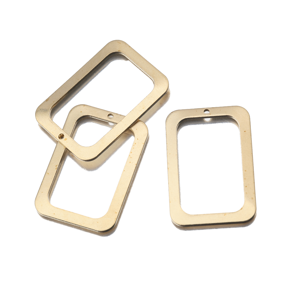 10Pcs Raw Brass Rectangle Holl - Resin Mold Jewelry บทวิจารณ์และราคา