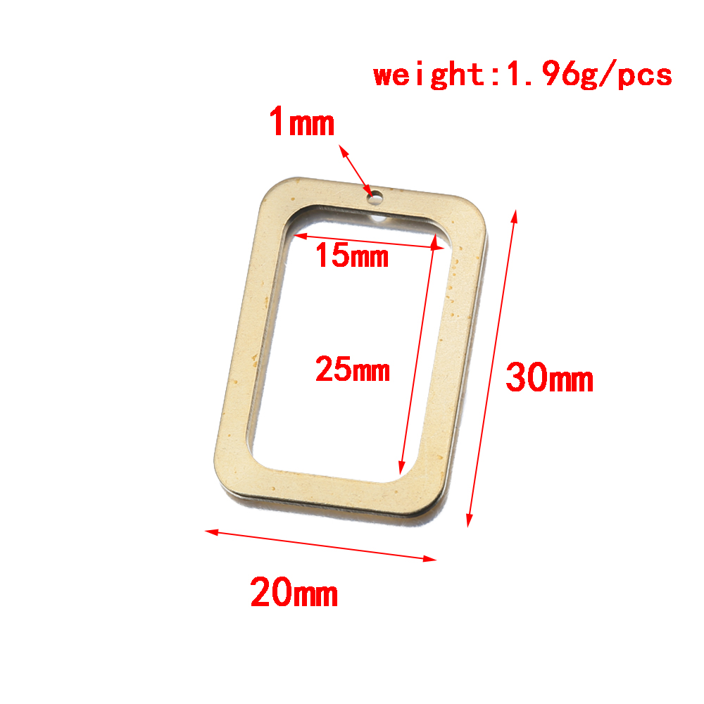10Pcs Raw Brass Rectangle Holl - Resin Mold Jewelry บทวิจารณ์และราคา