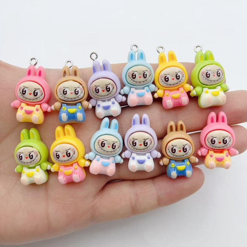 10Pcs Kawaii Rabbit Strawberry - Jewelry Making Resin บทวิจารณ์และราคา