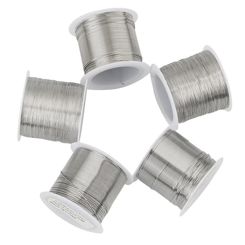 1roll Stainless Steel 0.2 0.3  - Jewelry Making Yarn บทวิจารณ์และราคา